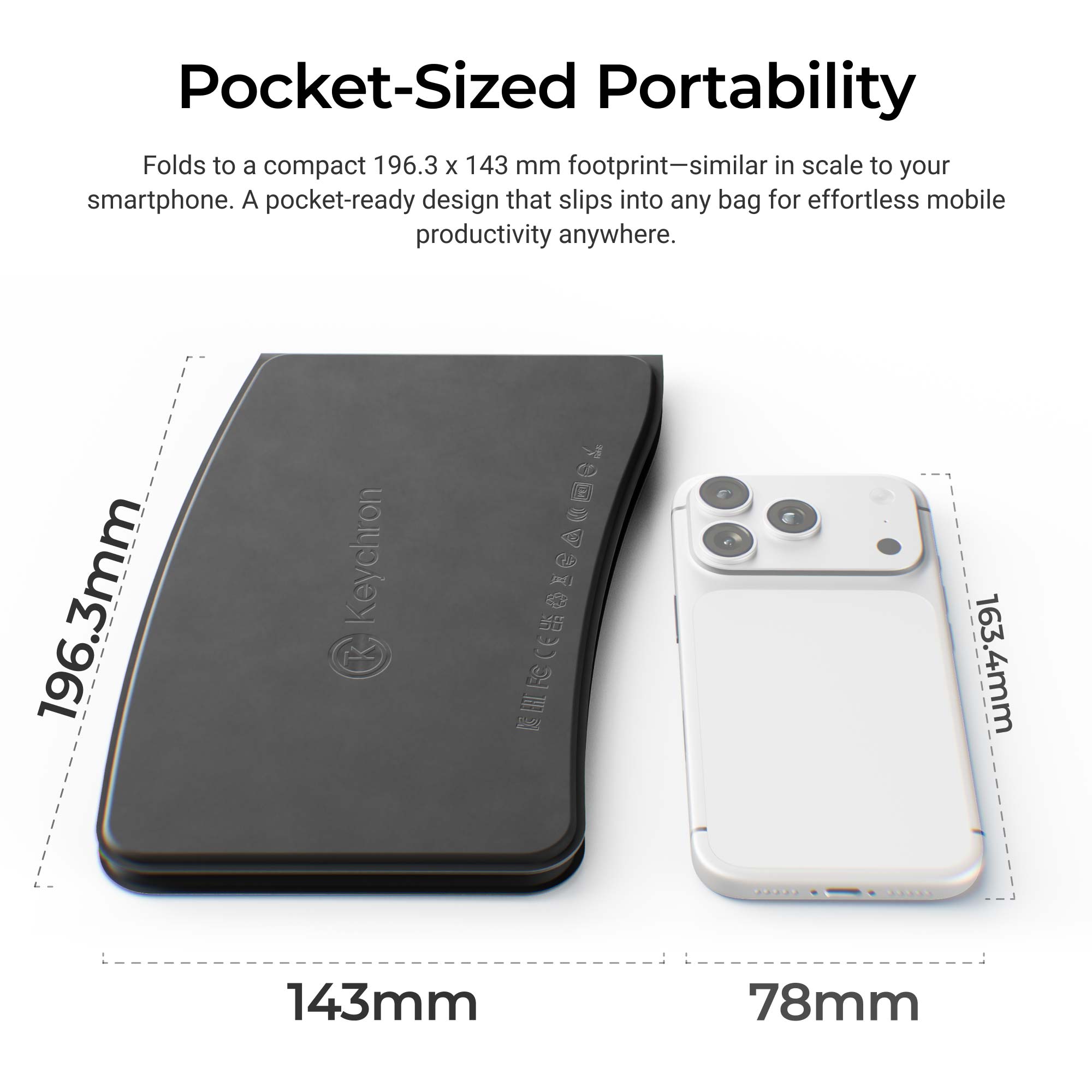 Keychron B11 Pro Ultra-Slim Wireless Foldable Keyboard - Image 7