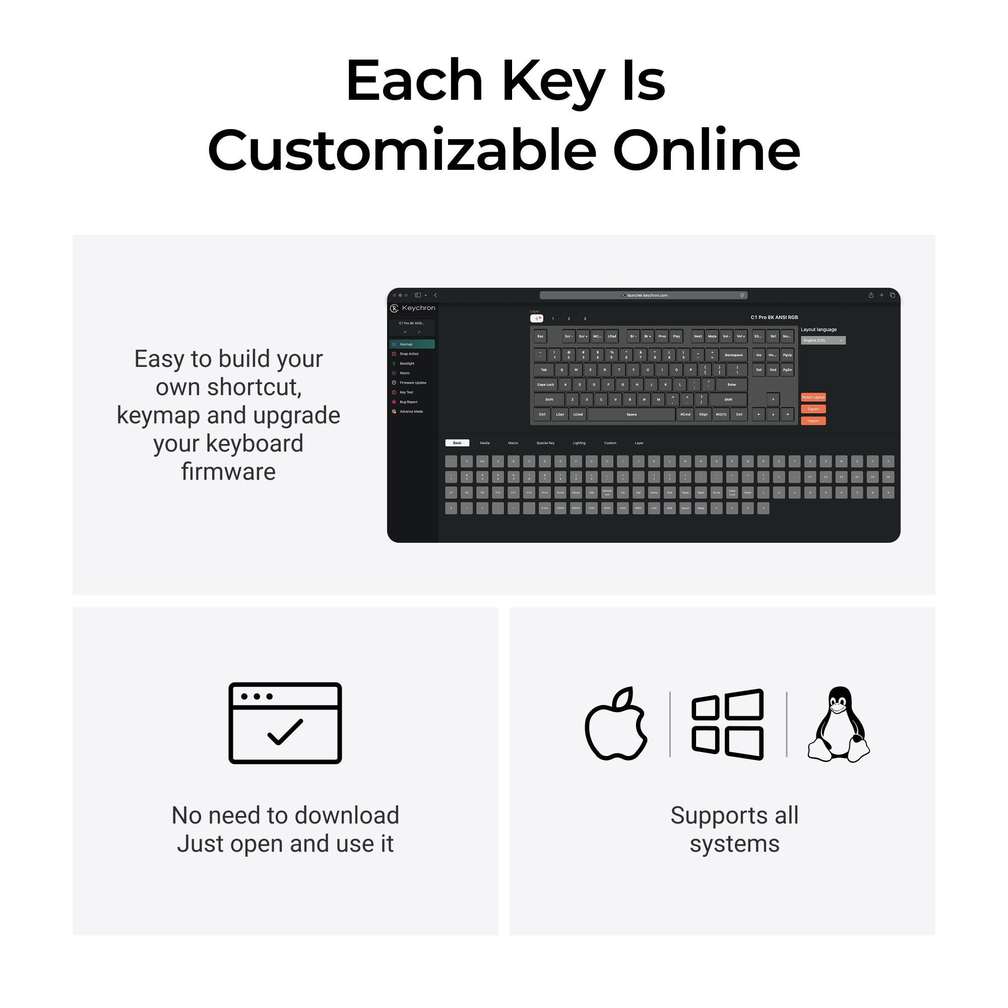 Keychron C1 Pro 8K QMK Wired Custom Mechanical Keyboard - Image 5