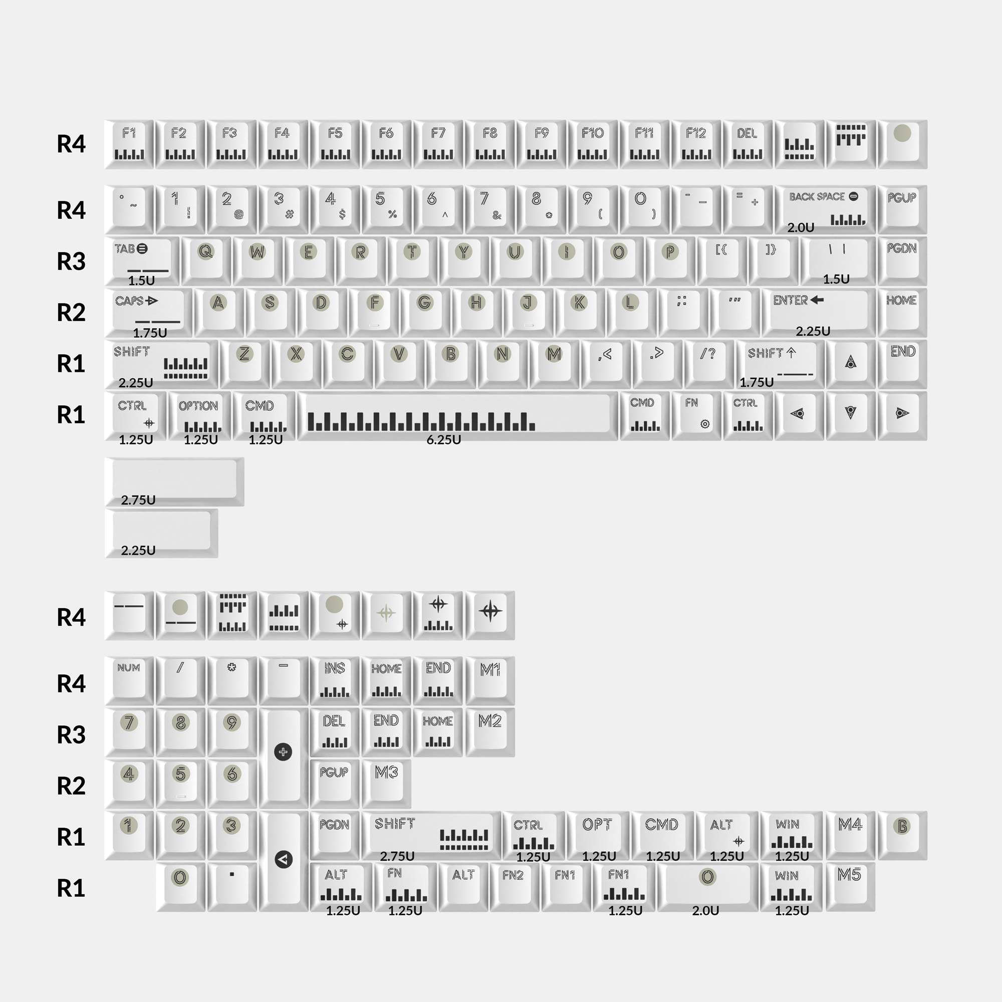 Classic Piano - Cherry Profile Dye-Sub PBT Full Keycap Set - Image 2