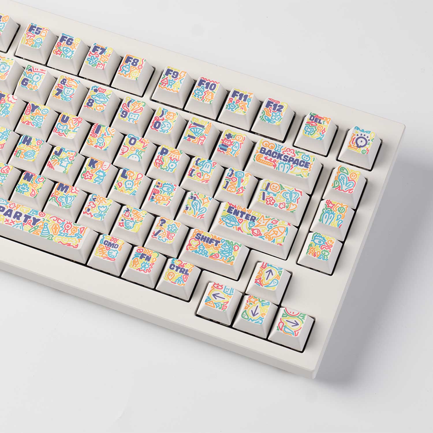 Graffiti Party - Cherry Profile Dye-Sub PBT Full Keycap Set - Image 4