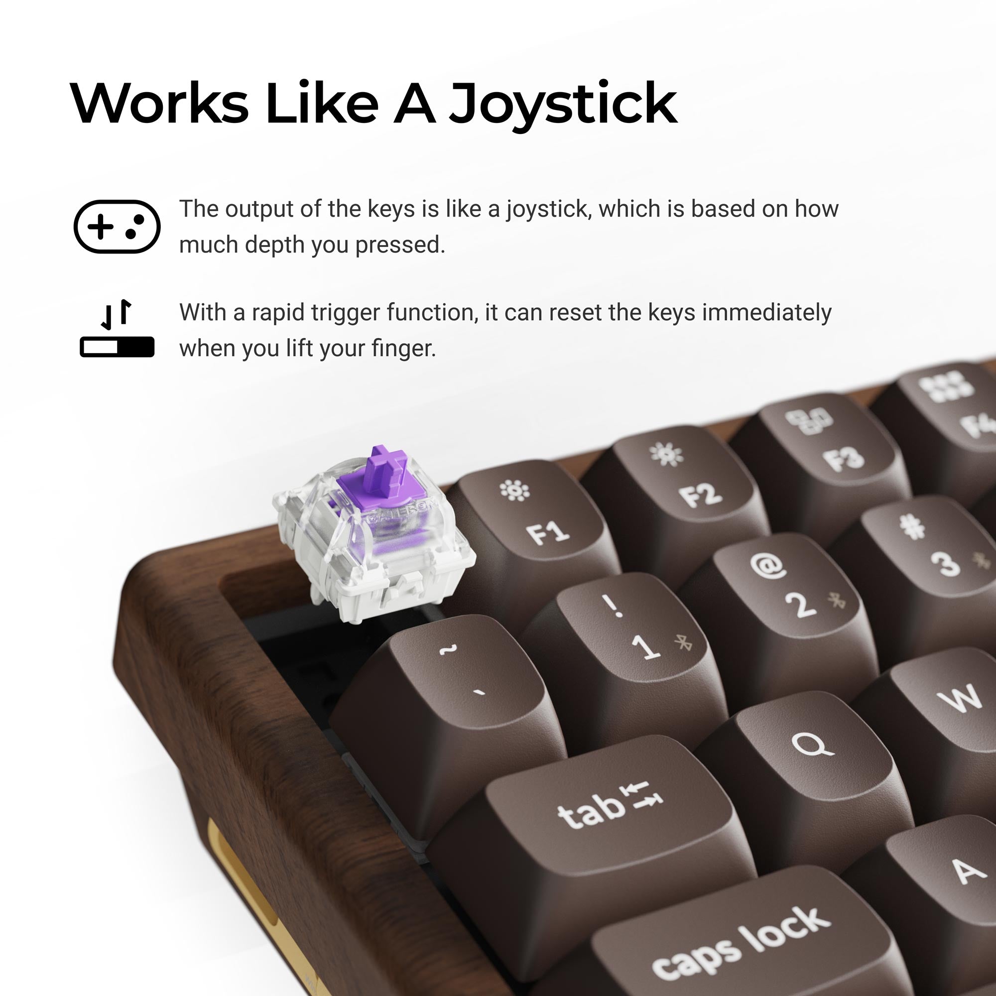 Keychron K2 HE Wireless Magnetic Switch Custom Keyboard - All-Wood Special Edition - Image 3