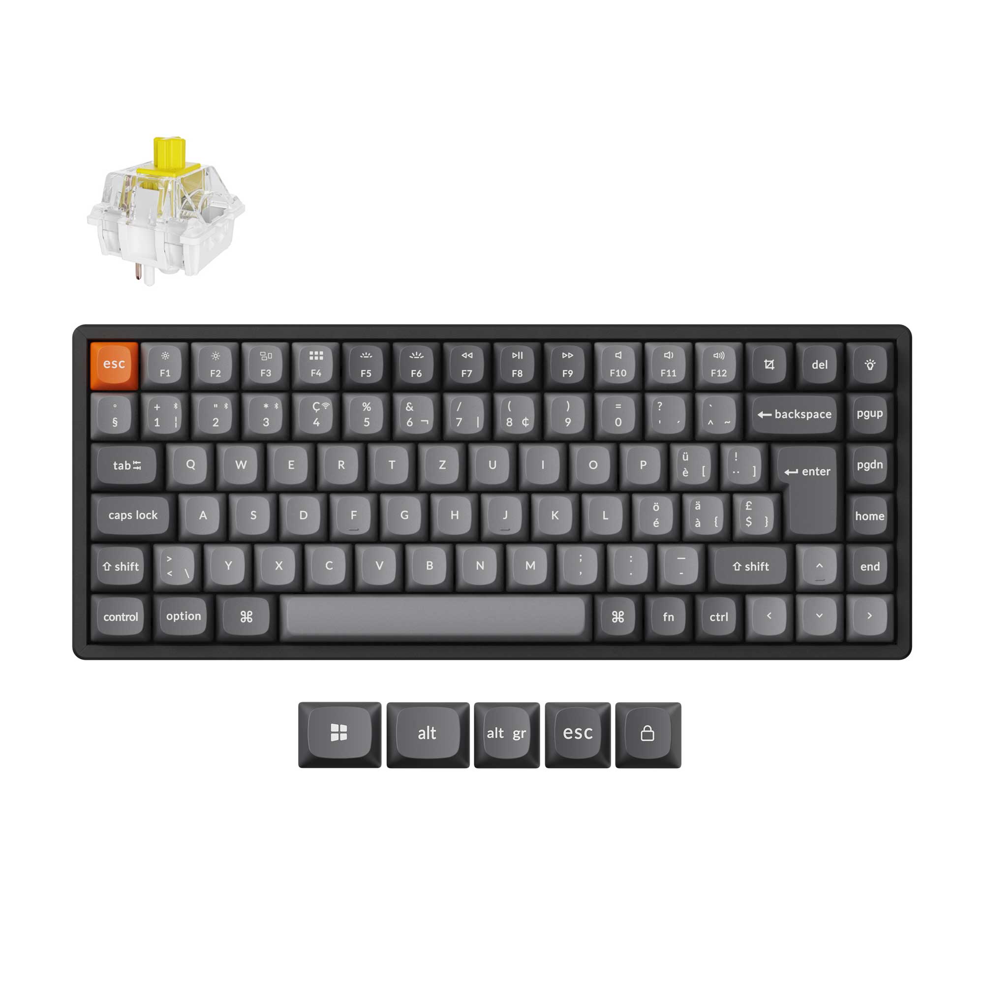 Keychron K2 Max QMK Wireless Mechanical Keyboard ISO Layout Collection - Image 9