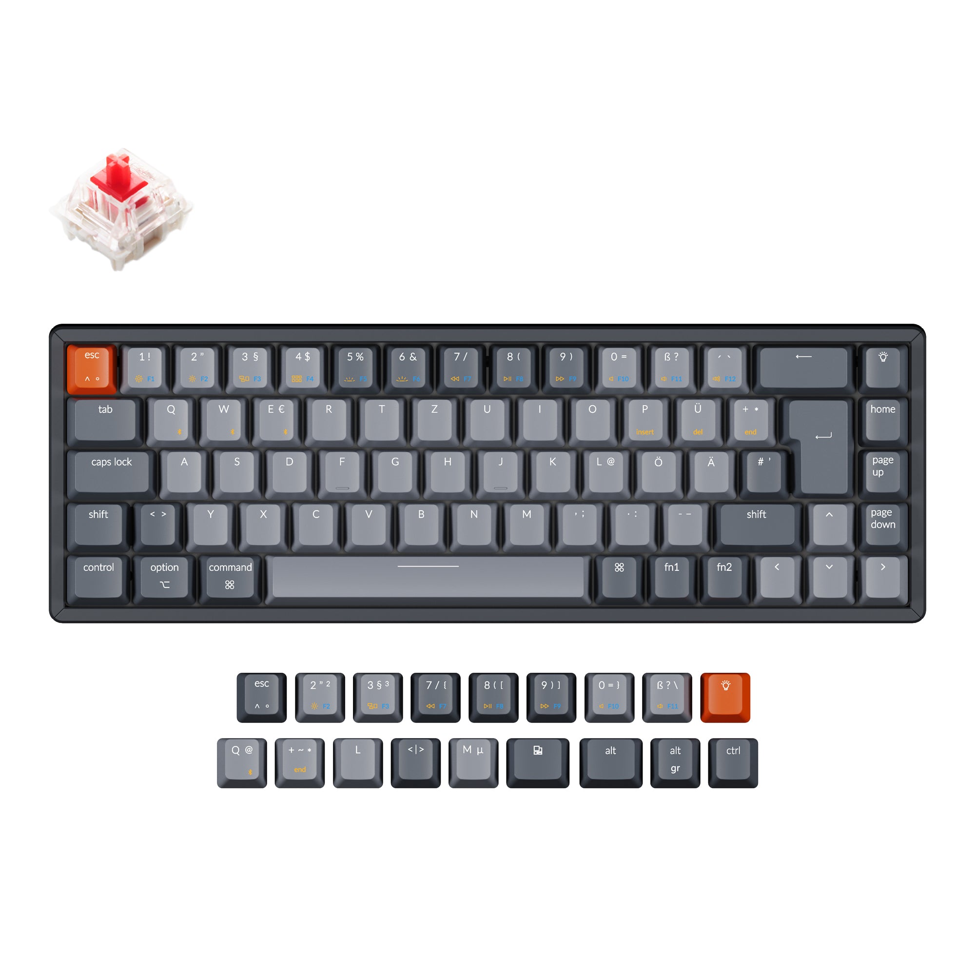 Keychron K6 Wireless Mechanical Keyboard (German ISO-DE Layout) - Image 4
