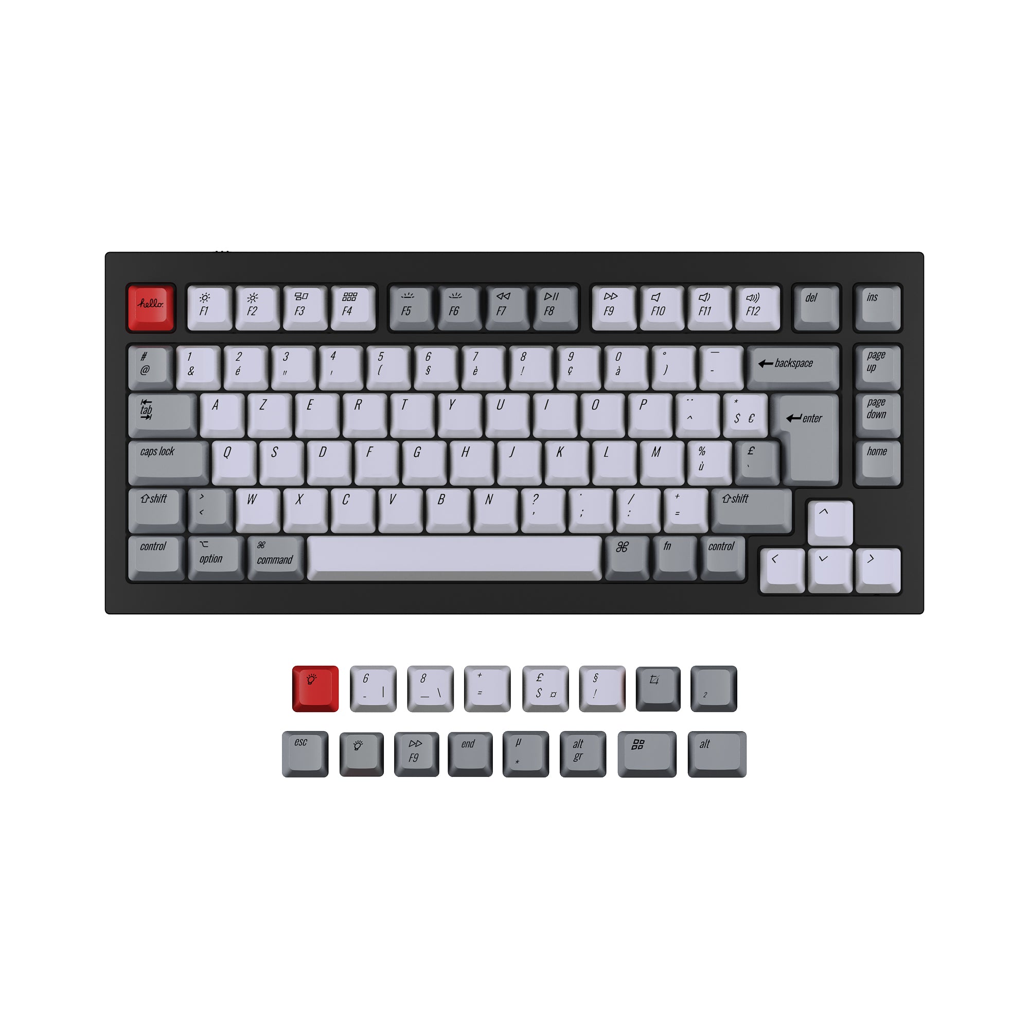 ISO Q1 & Q1 Pro & V1 & K2 & K2 Pro OEM Dye-Sub PBT Keycap Set - Image 4