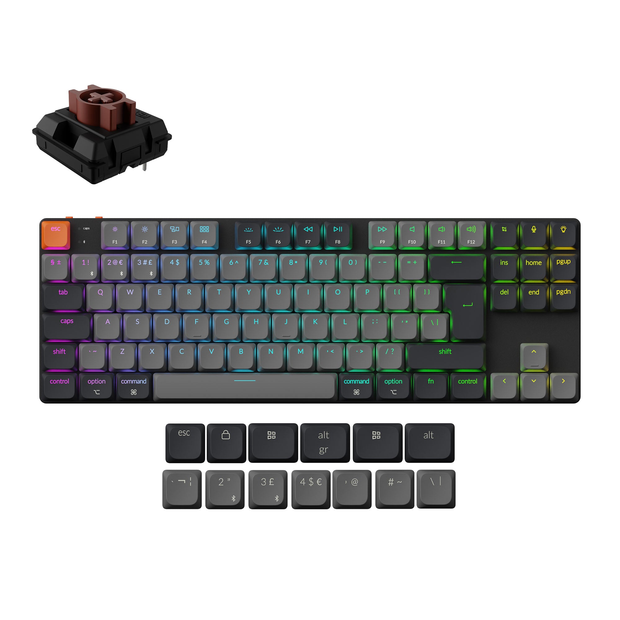 Keychron K1 QMK Wireless Mechanical Keyboard (ISO Layout) - Version 6 - Image 2