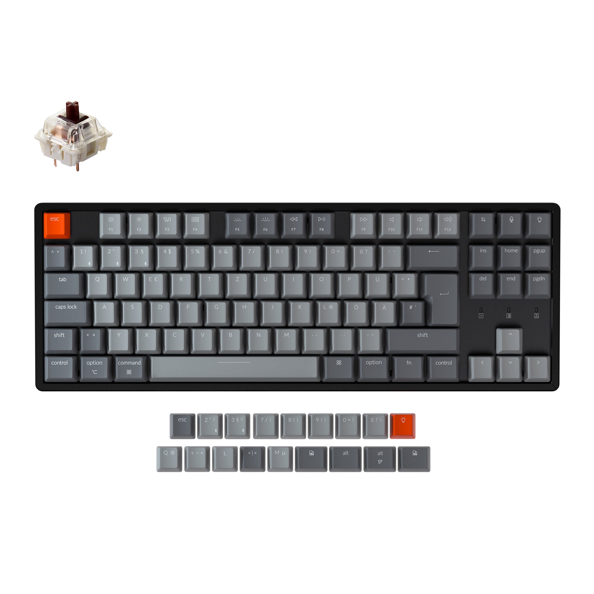 Keychron K8 Wireless Mechanical Keyboard (German ISO-DE Layout) - Image 3