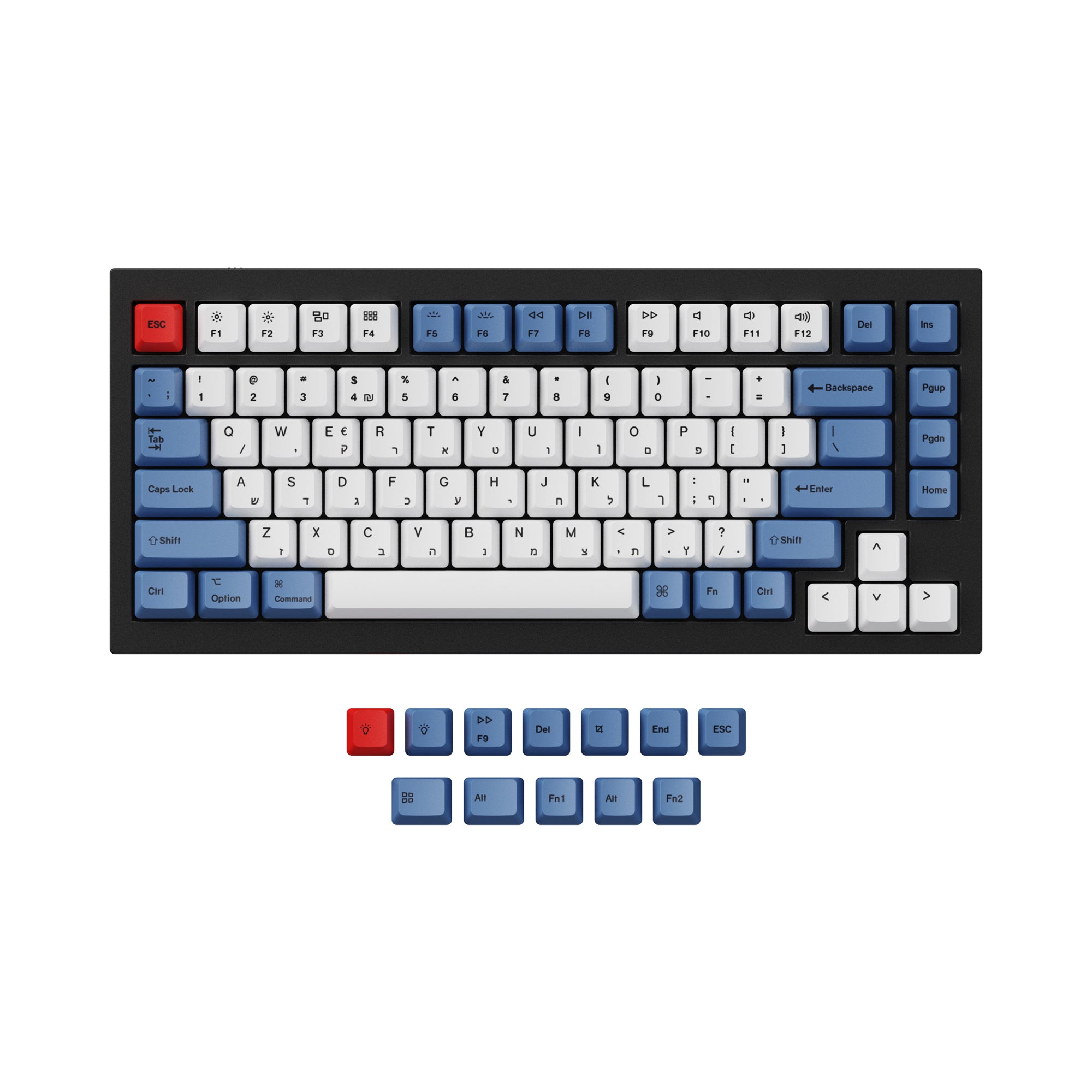 ISO & ANSI Q1 & Q1 Pro & Q2 & Q2 Pro & V1 & V2 & K2 & K2 Pro OEM Dye-Sub PBT Keycap Set - Blue - Image 4