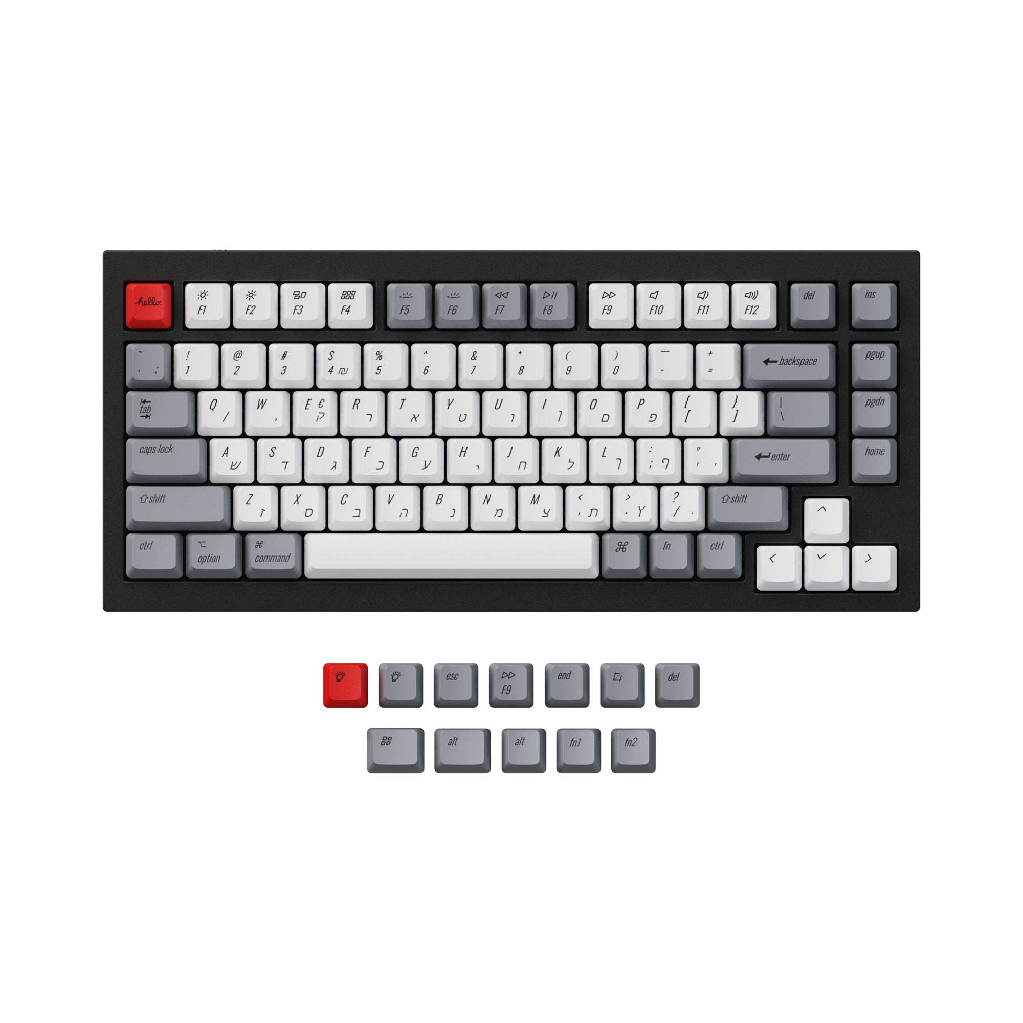 ISO & ANSI Q1 & Q1 Pro & Q2 & Q2 Pro & V1 & V2 & K2 & K2 Pro OEM Dye-Sub PBT Keycap Set - Retro - Image 6