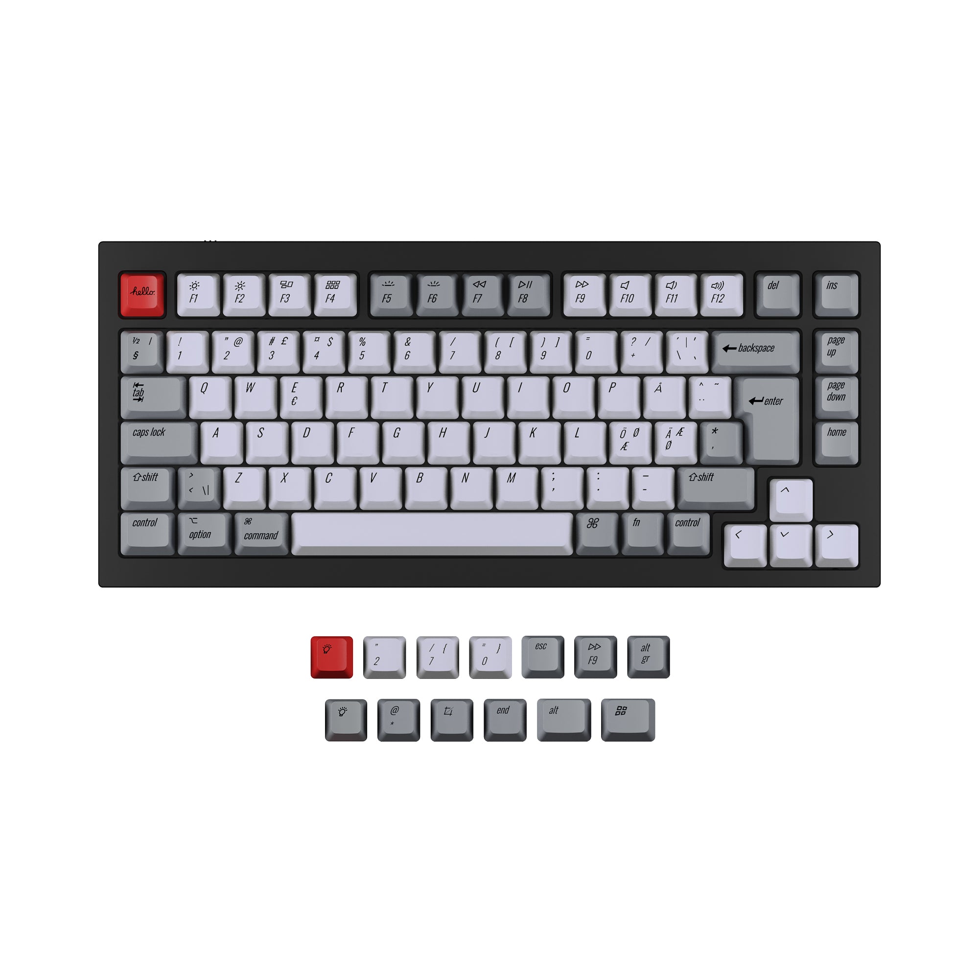 ISO Q1 & Q1 Pro & V1 & K2 & K2 Pro OEM Dye-Sub PBT Keycap Set - Image 3