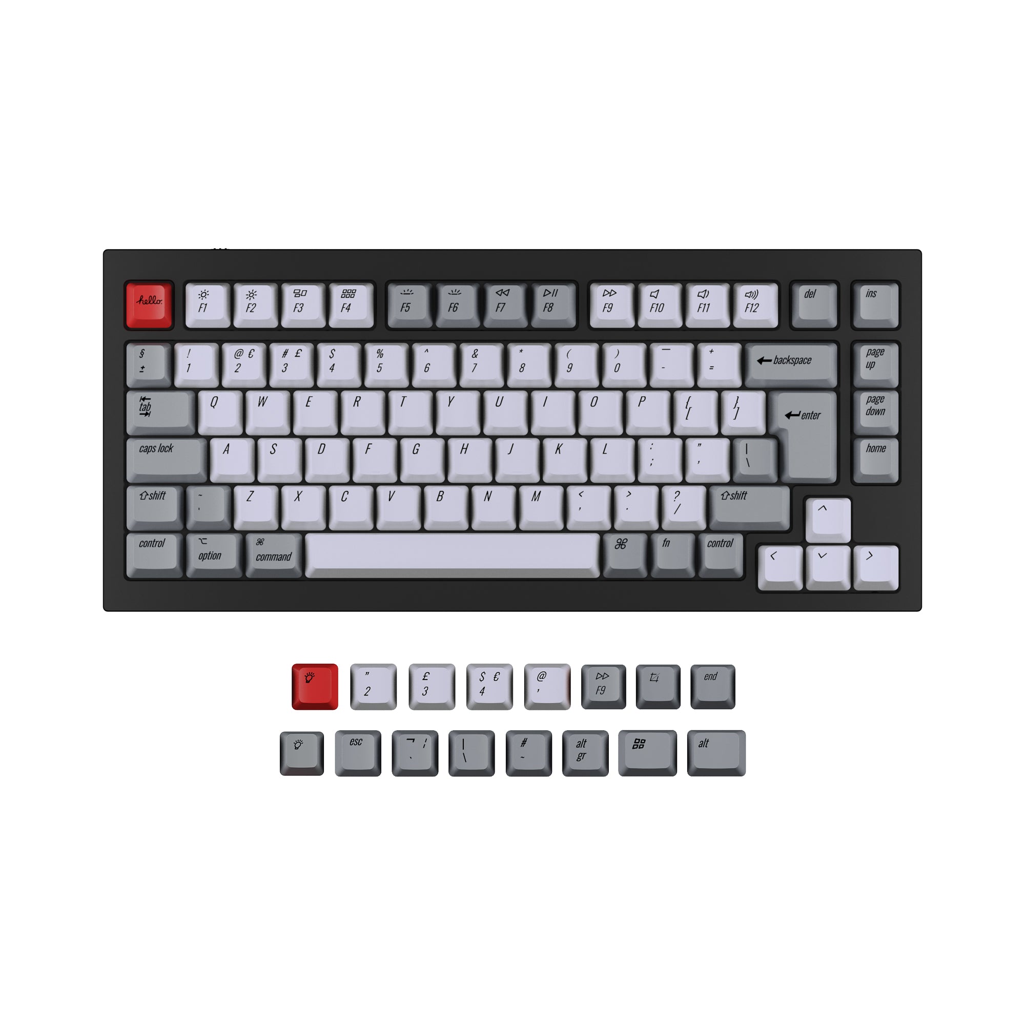 ISO Q1 & Q1 Pro & V1 & K2 & K2 Pro OEM Dye-Sub PBT Keycap Set - Image 2